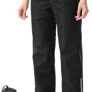 Women's Waterproof Rain Pants Packable Hiking Pants Over Pants Windproof Lightwe